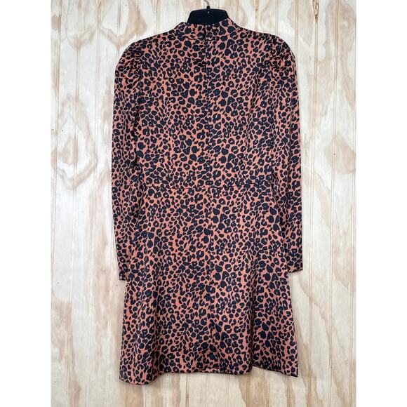 Gianni Bini Canyon Sunset Cheetah Print Puff Sleeve Dress Size 2 NWT DRS Sawyer - Picture 4 of 7